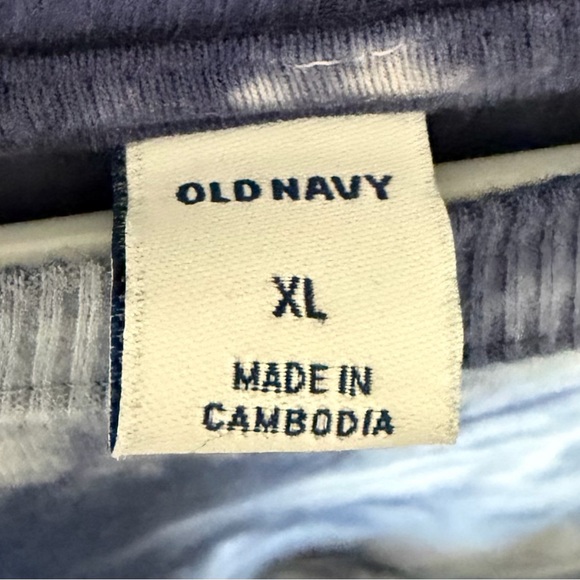 Old Navy Tie-Dye T-Shirt Dress XL – Blue & White Oversized Relaxed fit - Picture 2 of 3